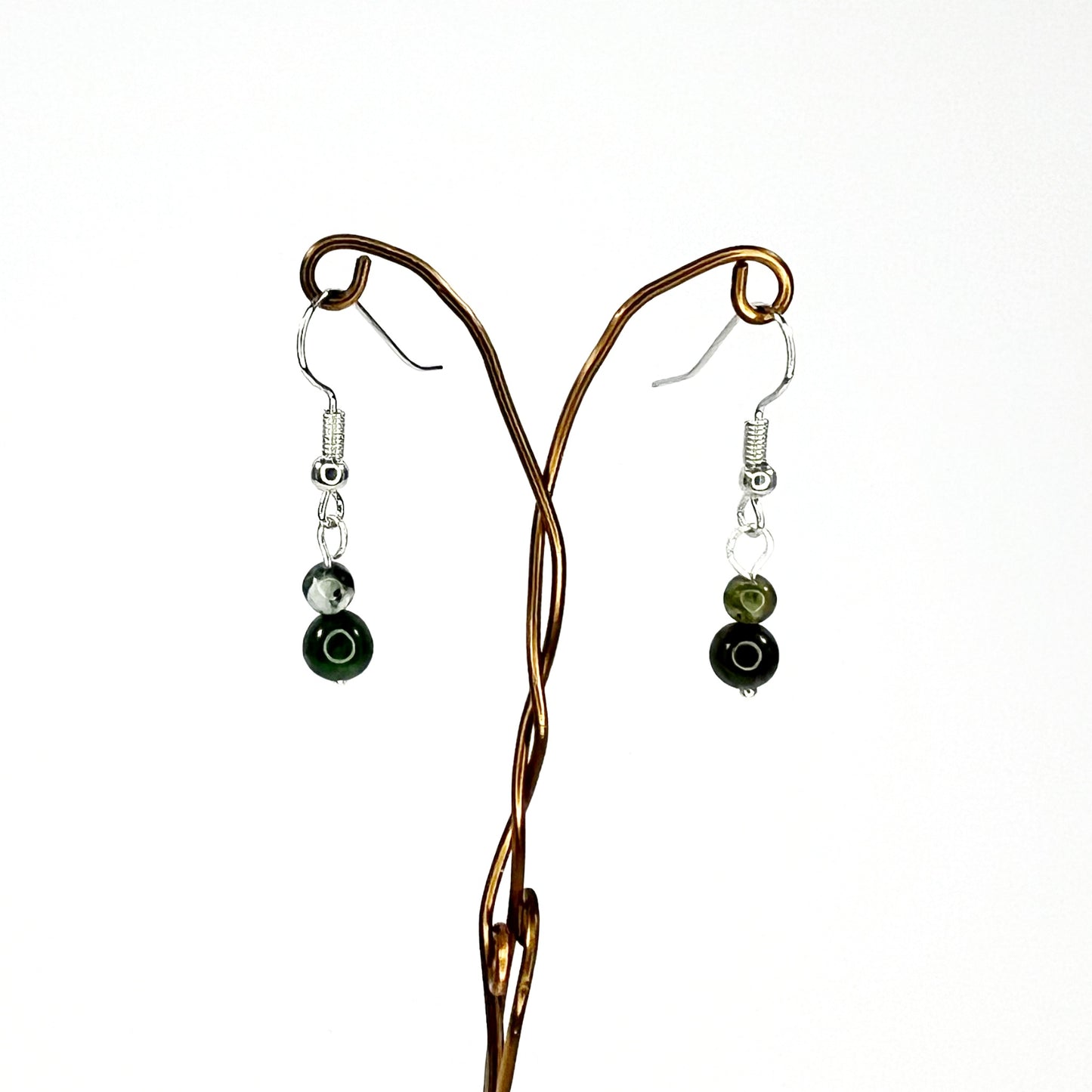 Moss Agate Drop Earrings