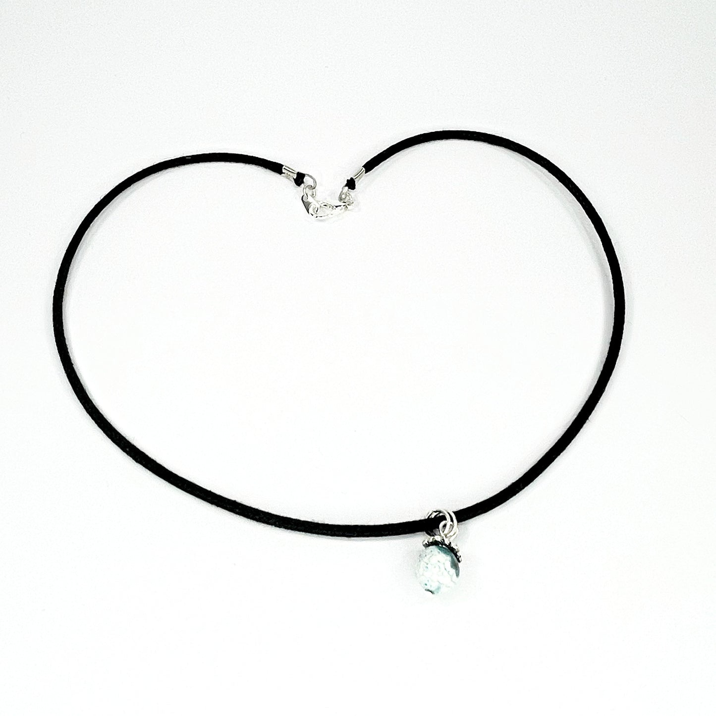 Blue Dyed Agate Cord Choker