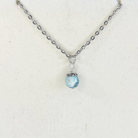 Dyed Agate Pendant Necklace