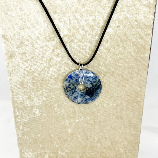 Blue Spot Jasper Donut Pendant