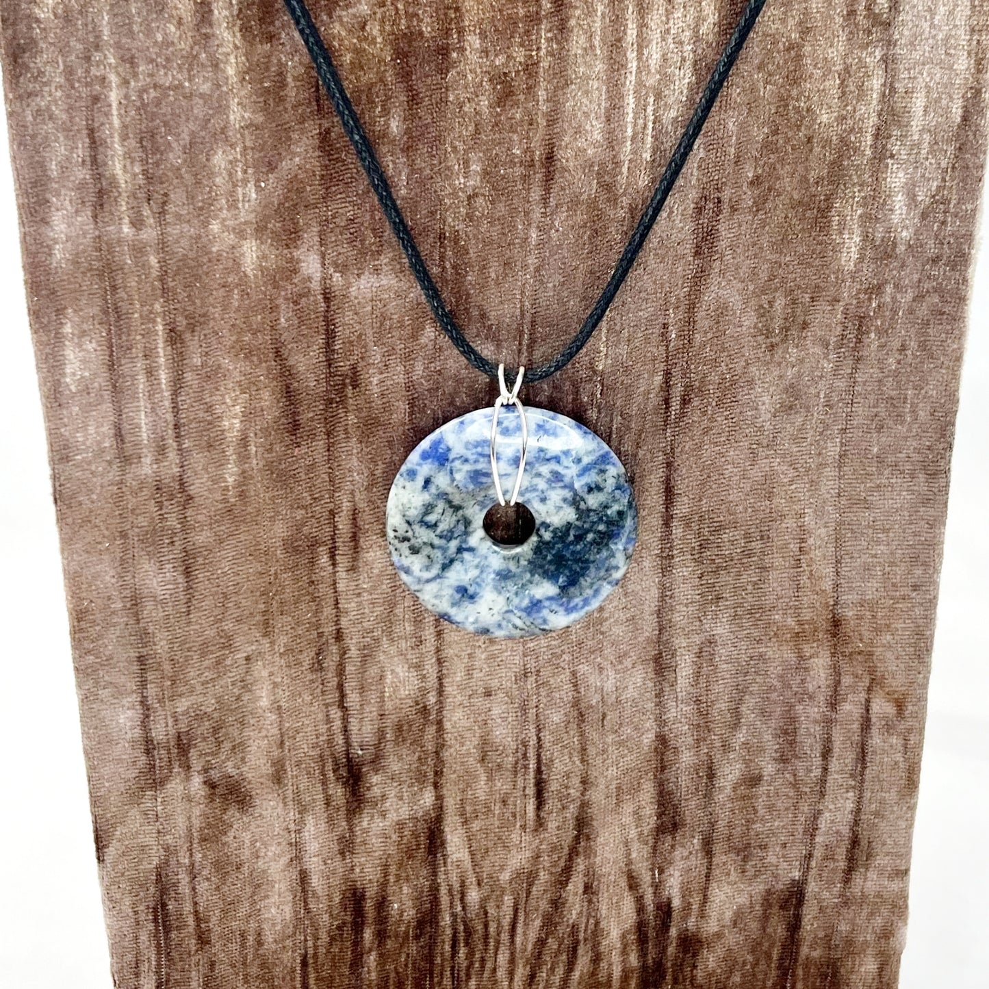 Blue Spot Jasper Donut Pendant