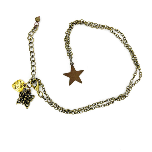 Brass Star Pendant Necklace