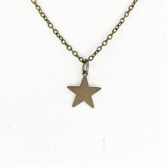 Brass Star Pendant Necklace