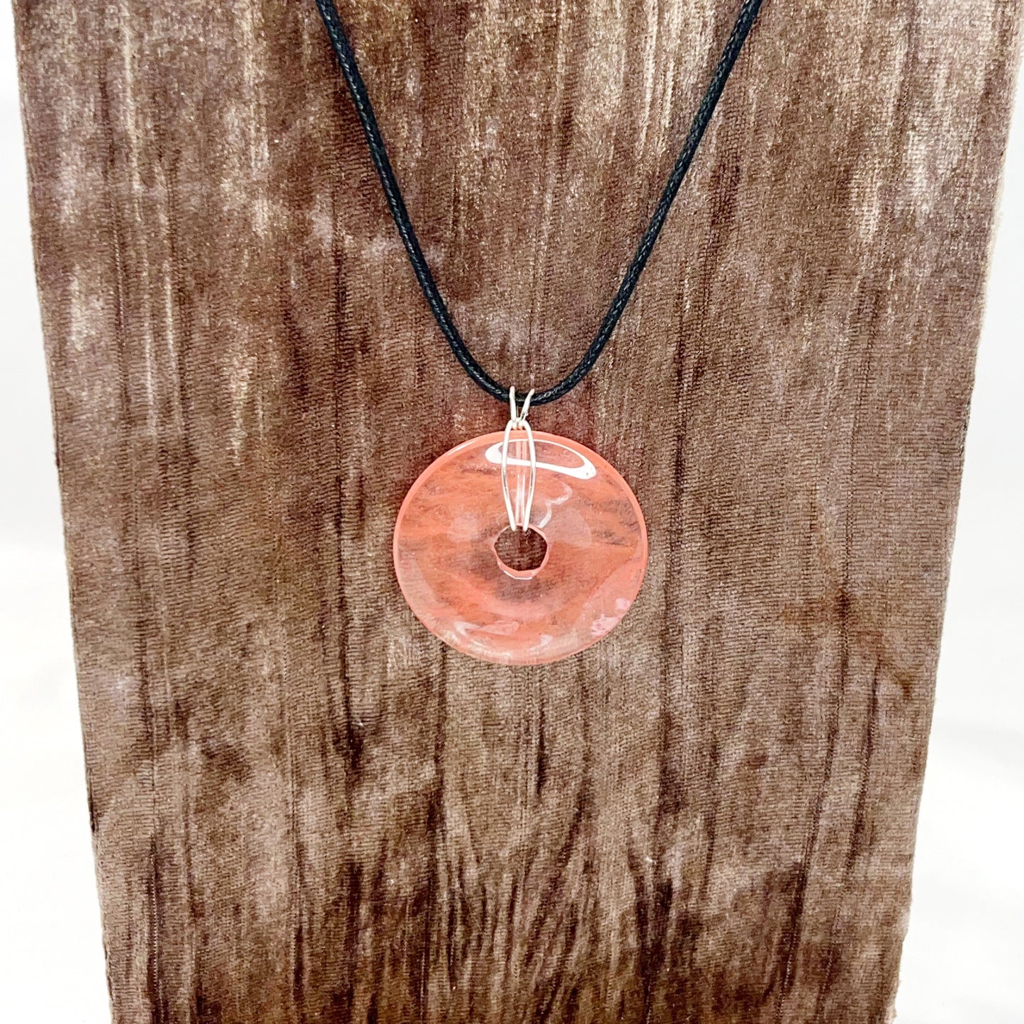 Cherry Quartz Donut Pendant