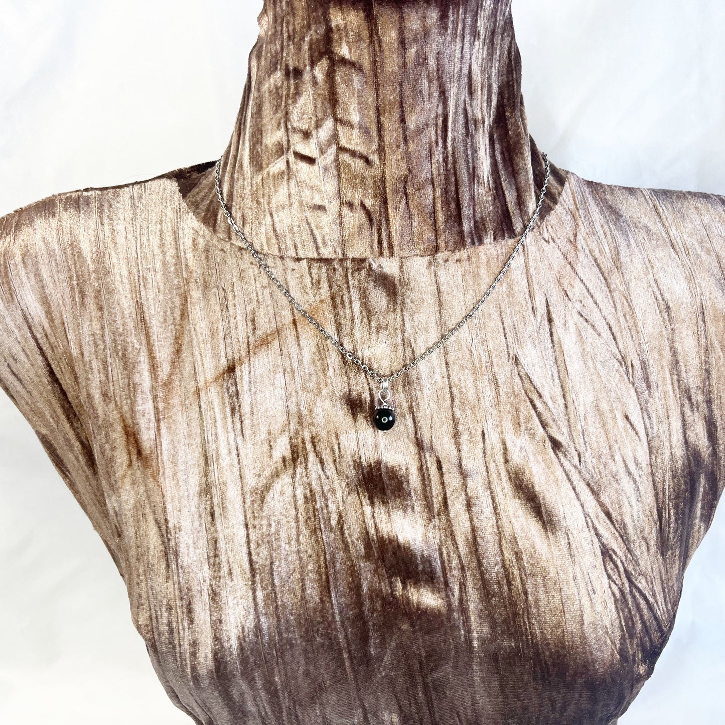 Black Jade Pendant Necklace