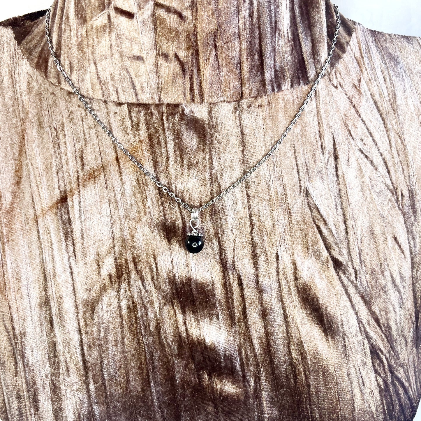Black Jade Pendant Necklace