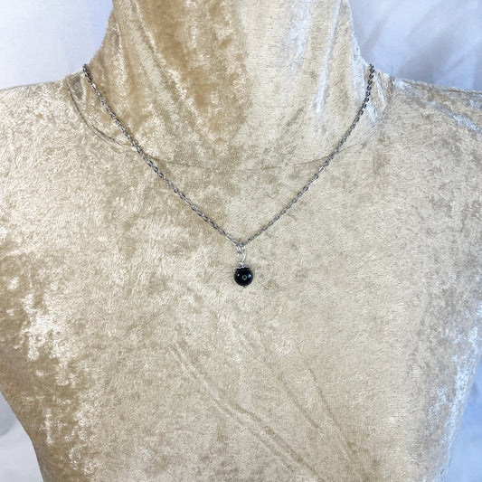 Black Jade Pendant Necklace