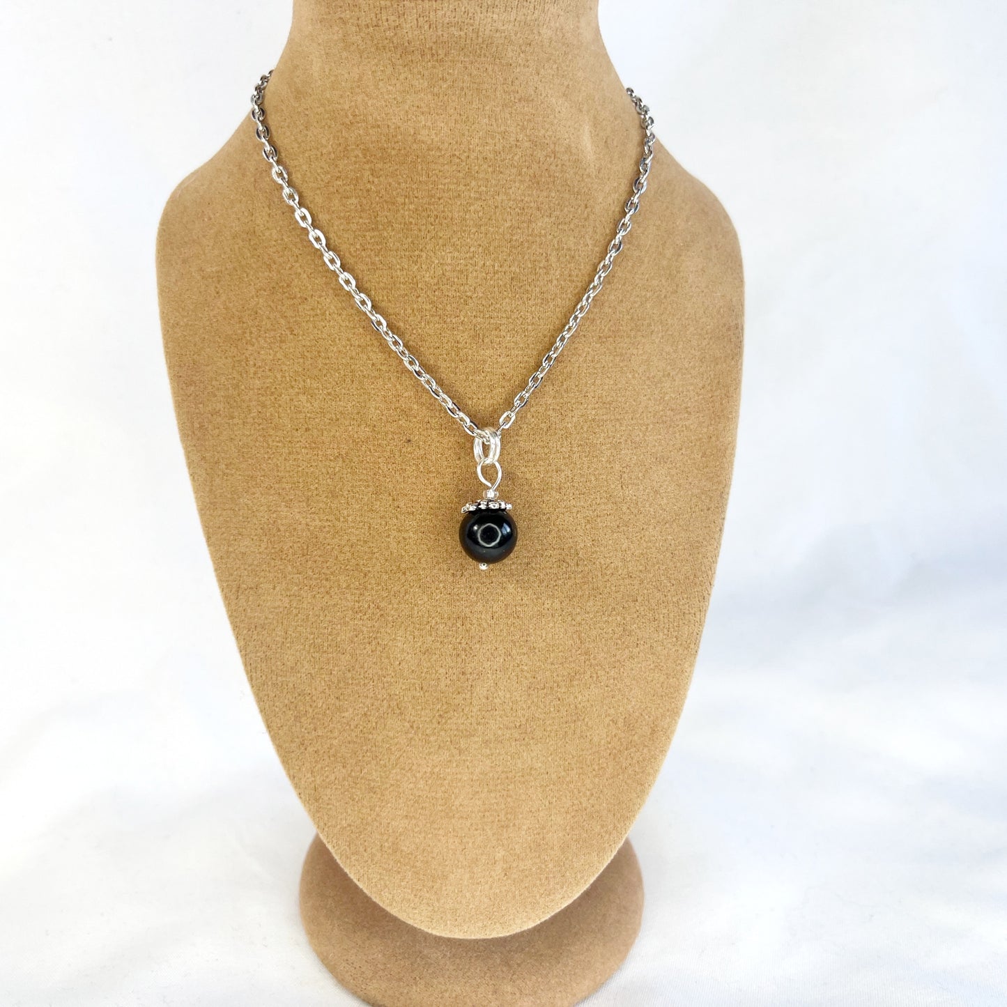 Black Jade Pendant Necklace