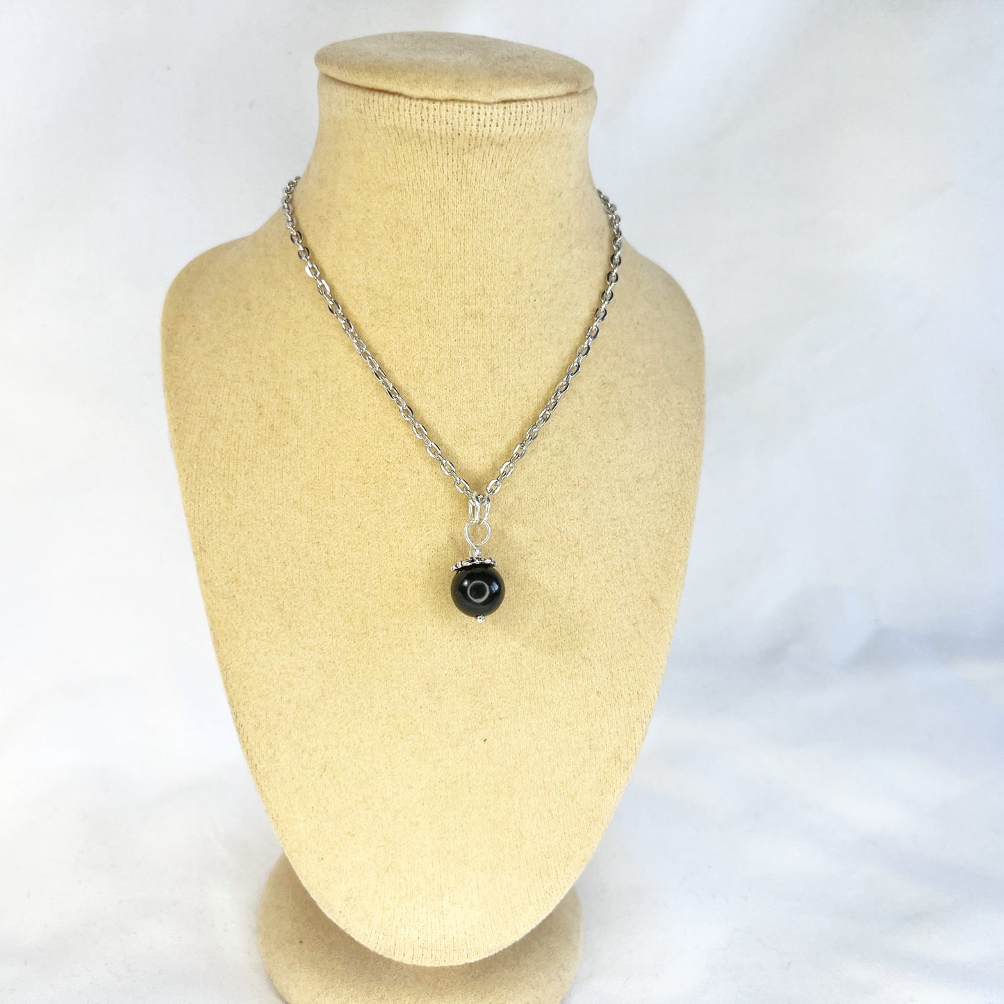 Black Jade Pendant Necklace