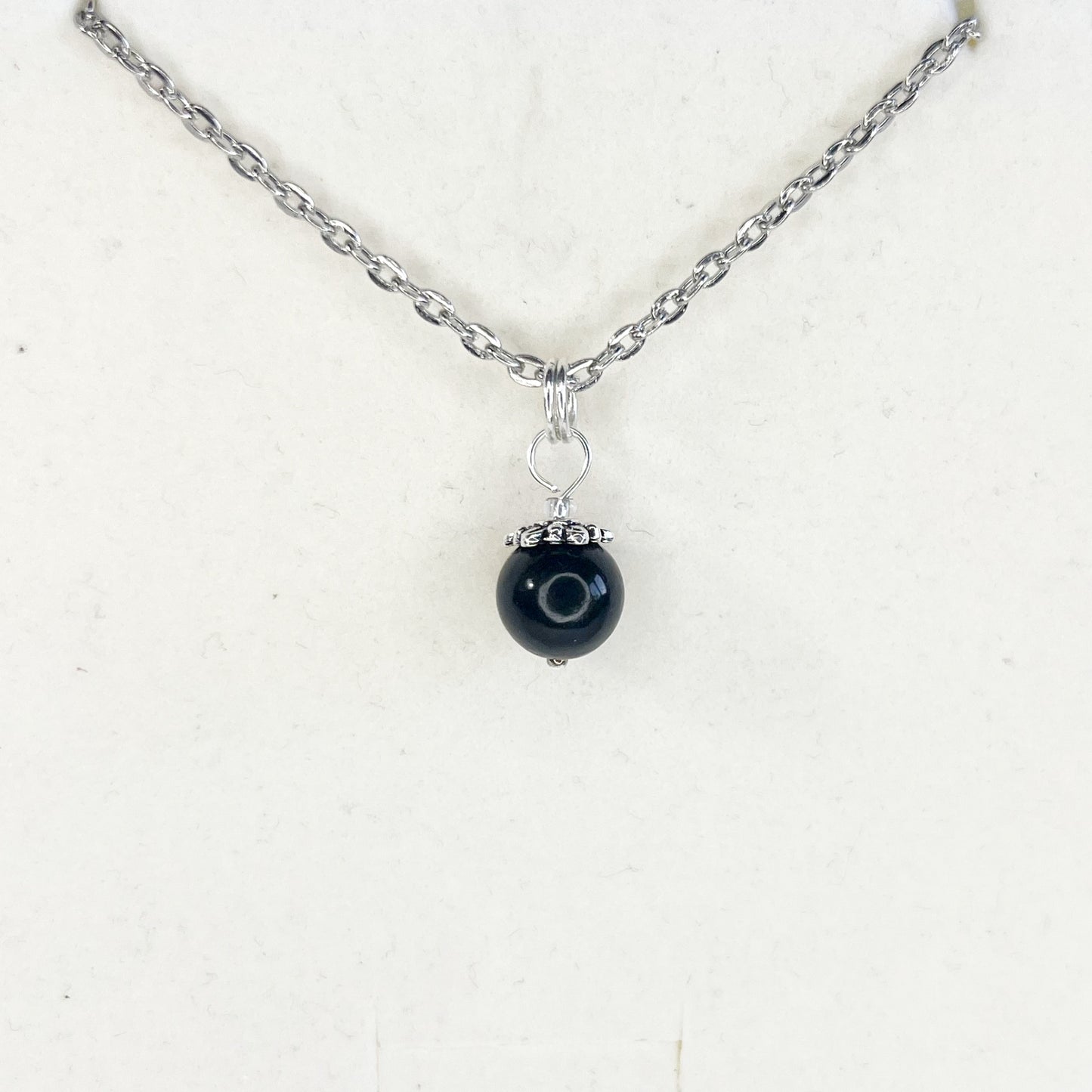 Black Jade Pendant Necklace
