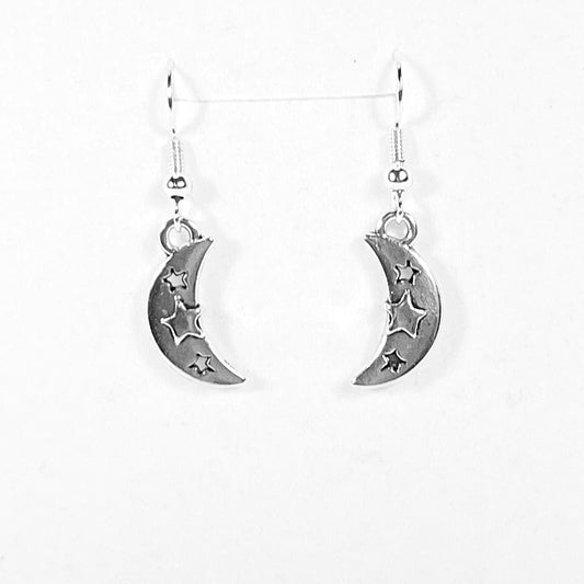 Crescent Moon Drop Earrings