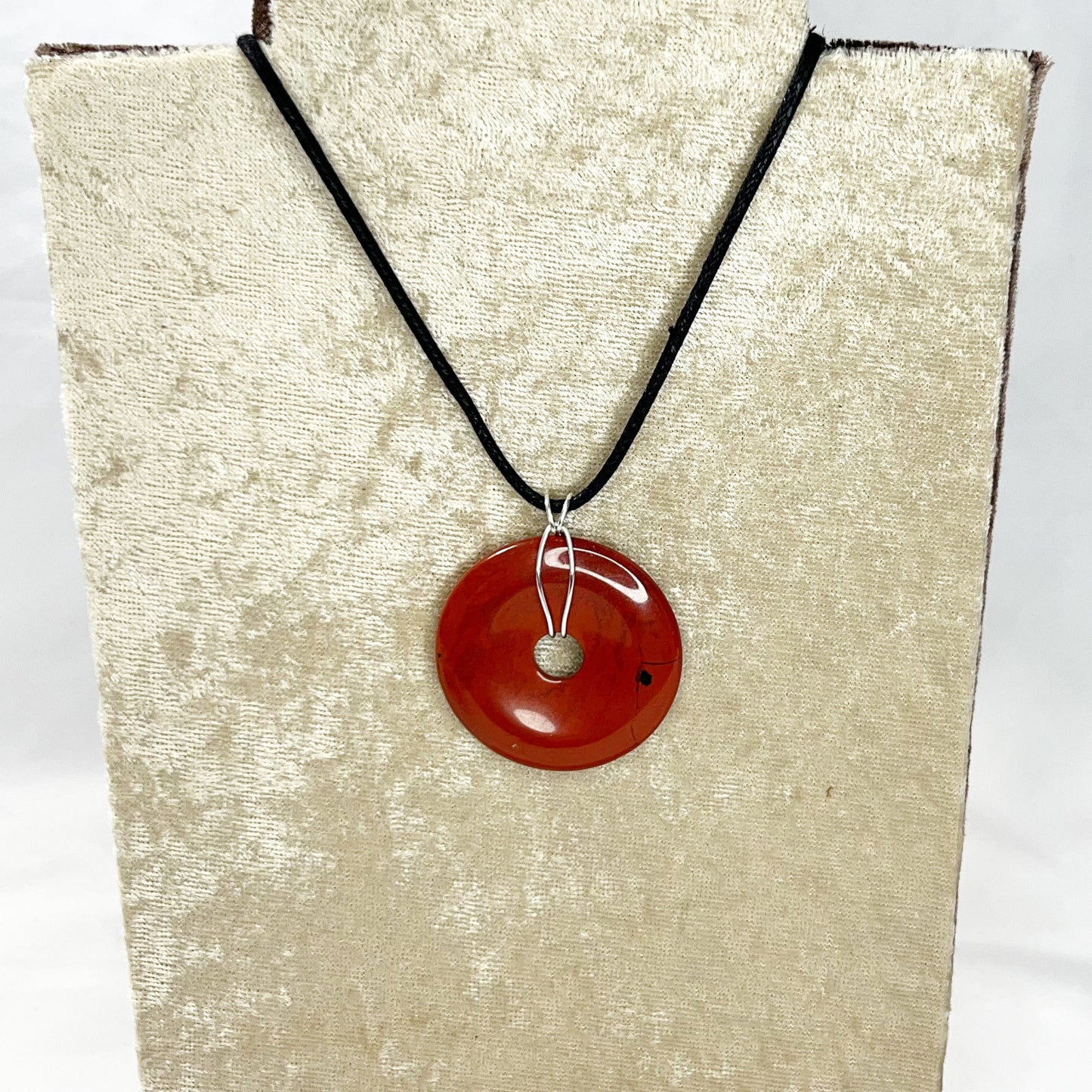 Red Jasper Donut Pendant