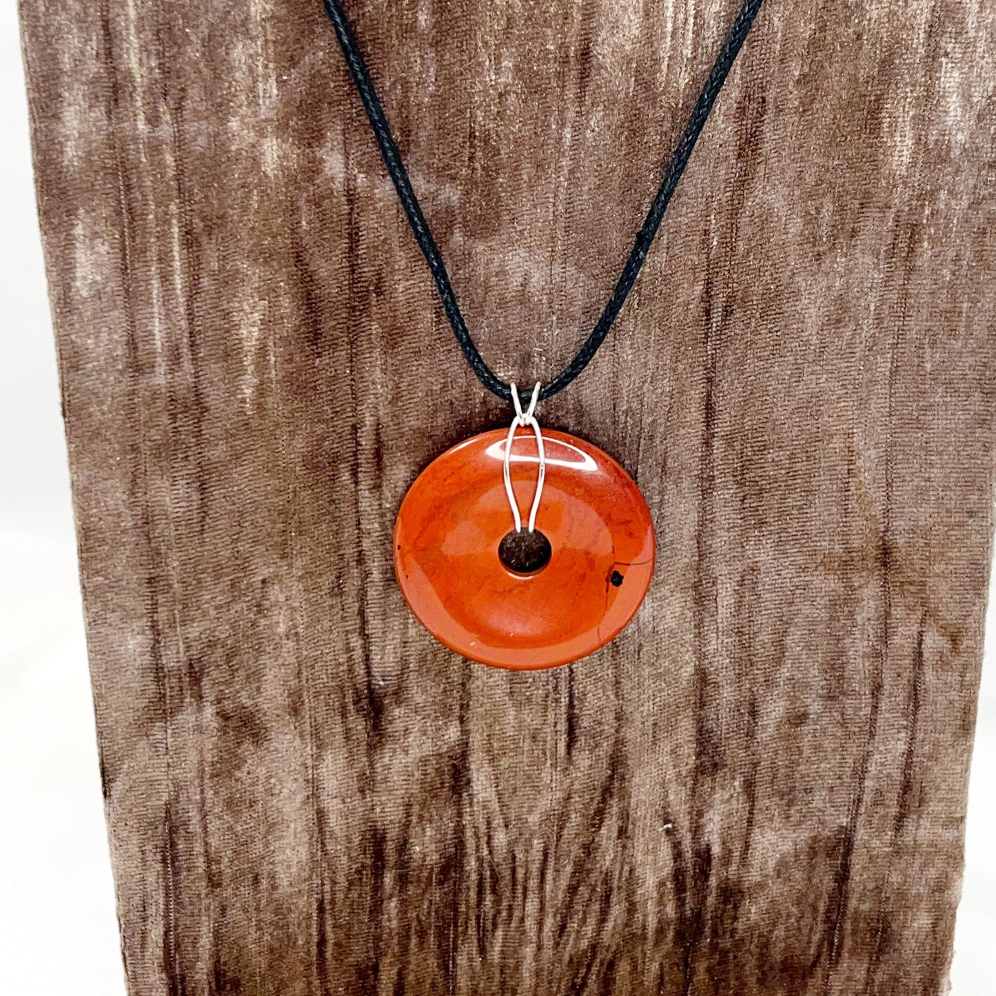 Red Jasper Donut Pendant