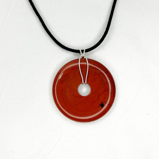 Red Jasper Donut Pendant