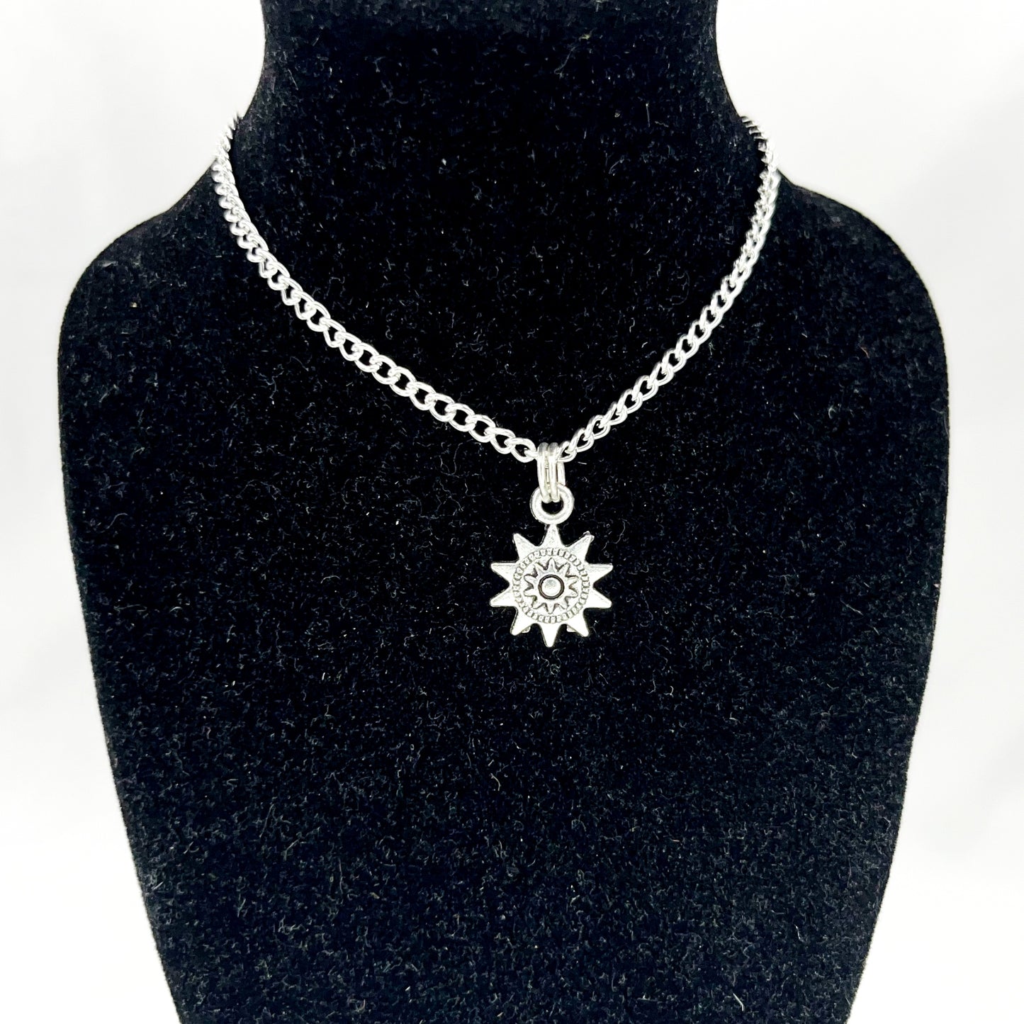 Sun Disc Pendant Necklace