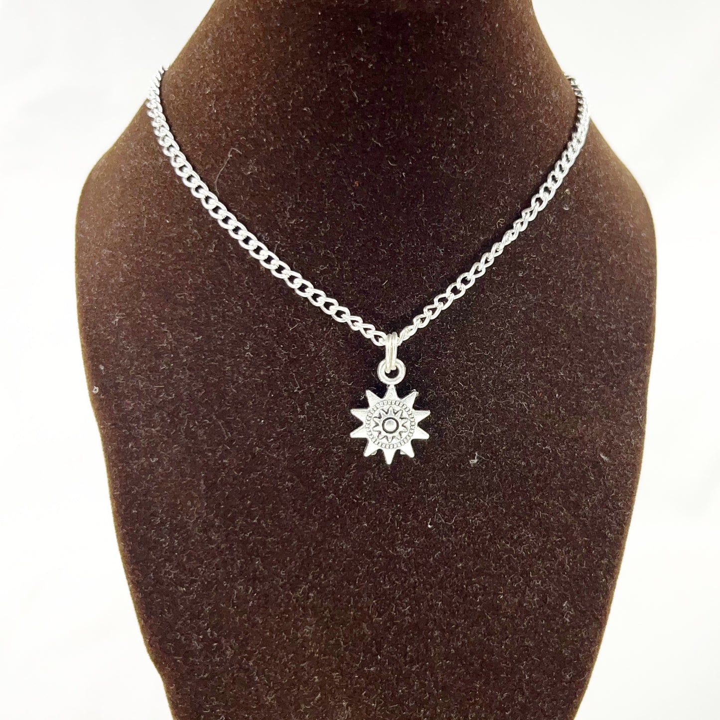 Sun Disc Pendant Necklace