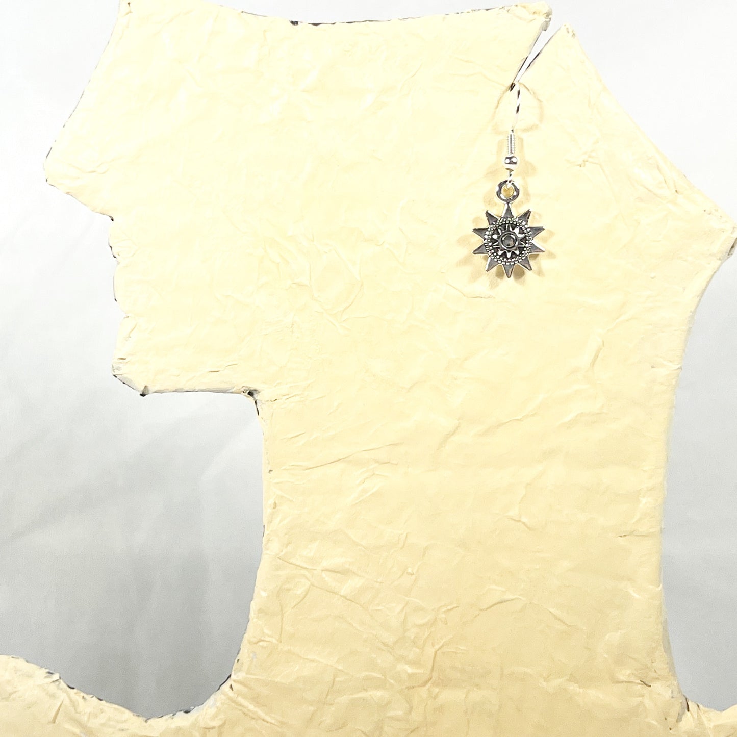 Sun Disc Drop Earrings