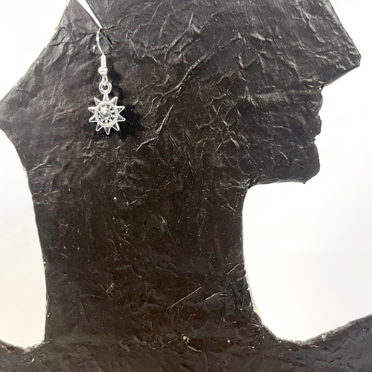 Sun Disc Drop Earrings