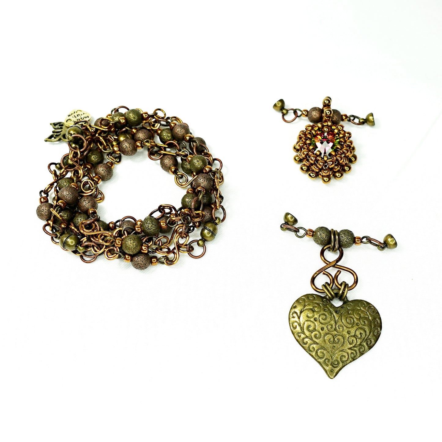 Celtic Heart Convertible Jewellery Set