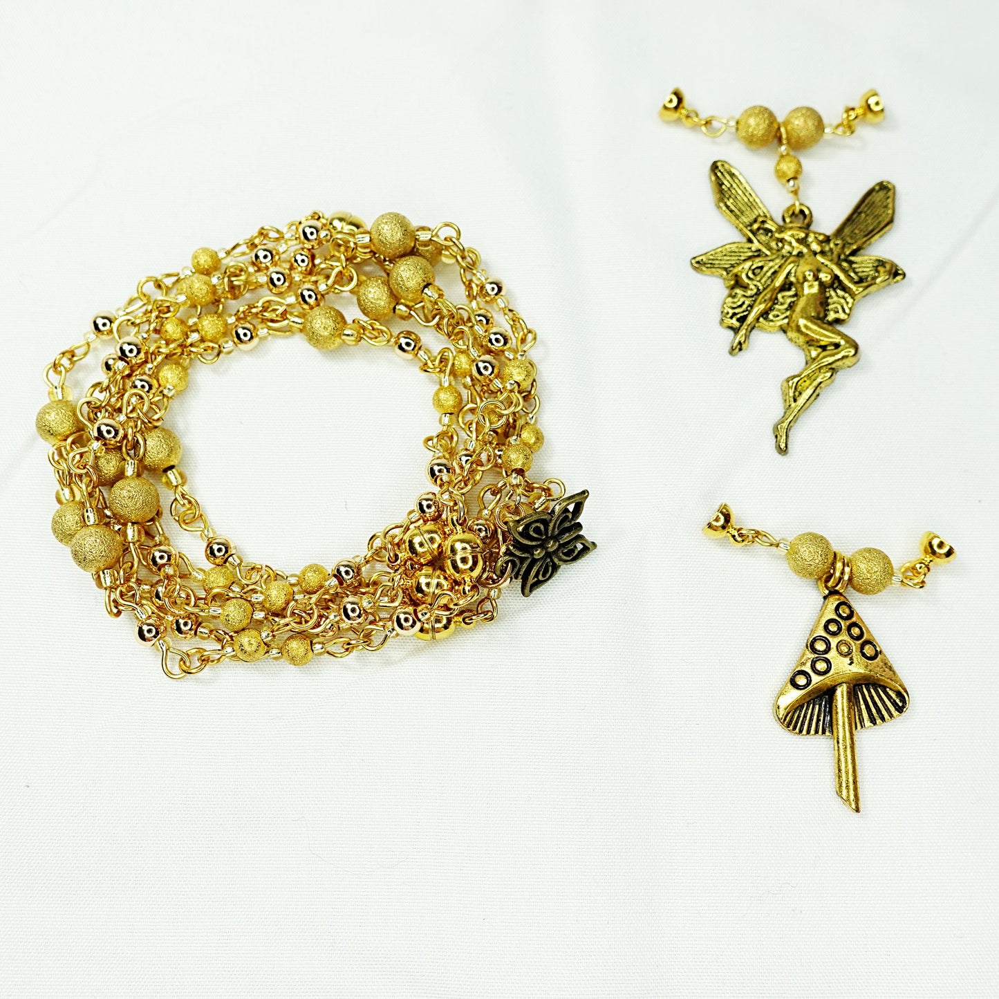 Fairy and Magic Mushroom Convertible Jewellery Set