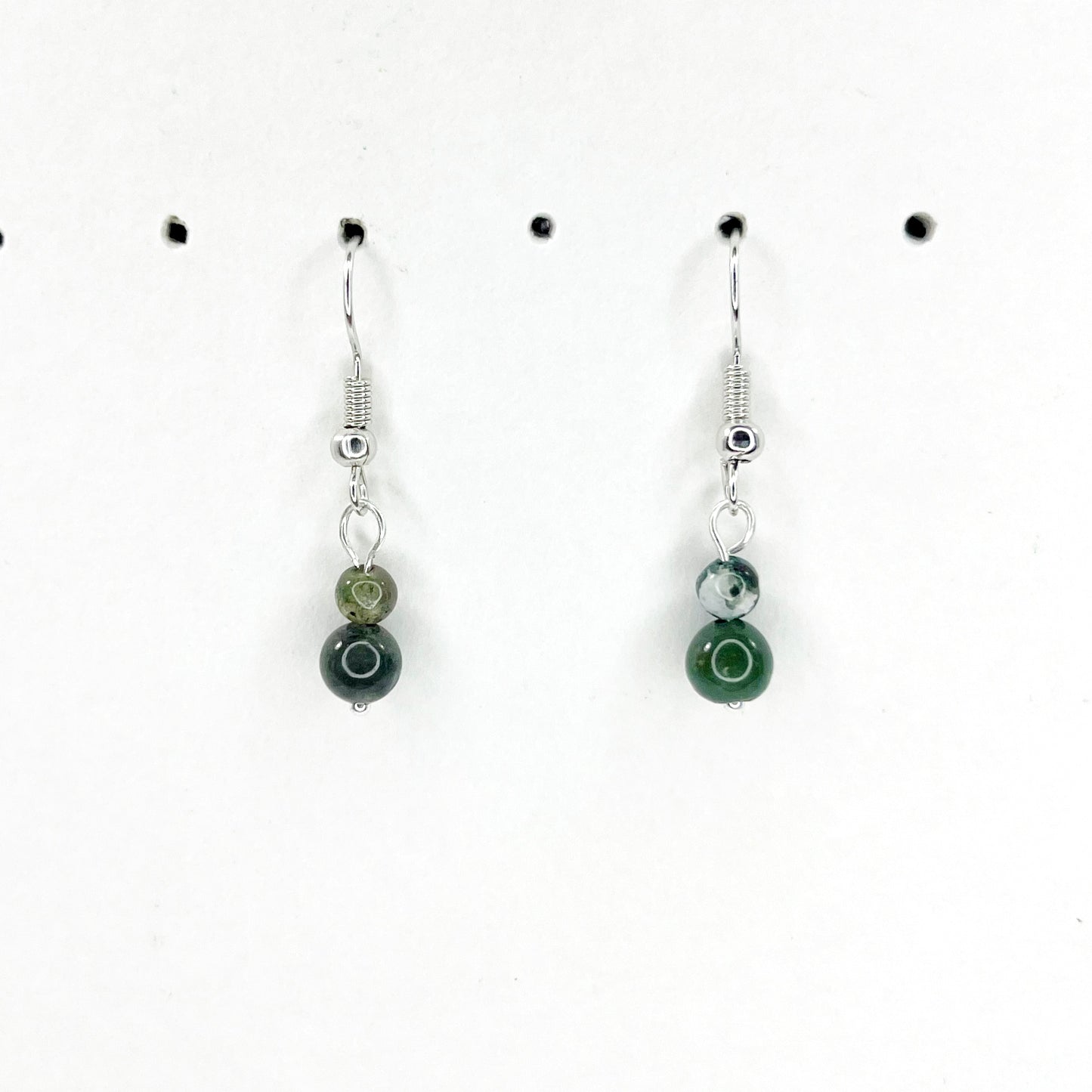 Moss Agate Drop Earrings