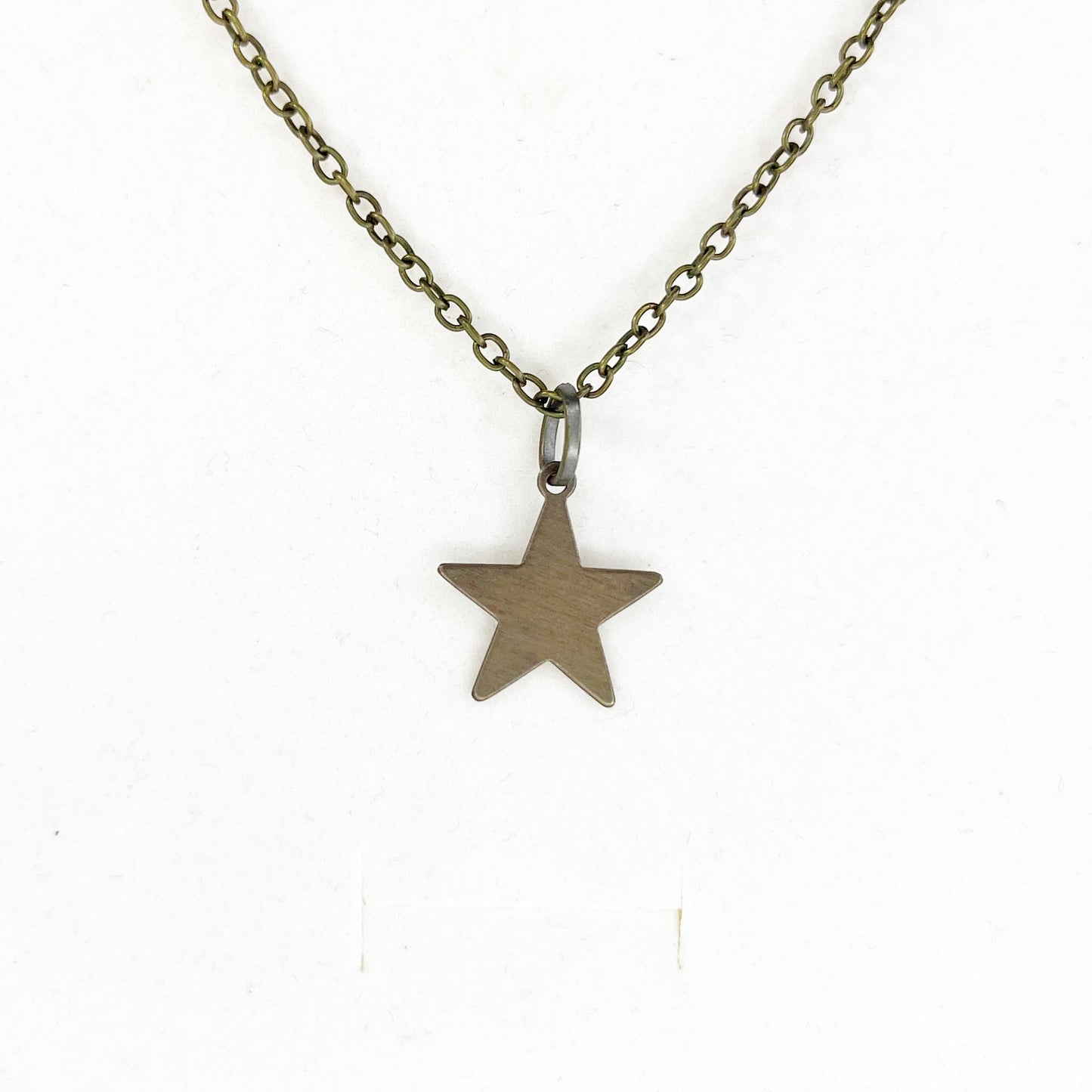 Brass Star Pendant Necklace